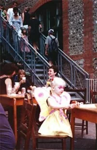 Tea in the garden of the Anunciation Church