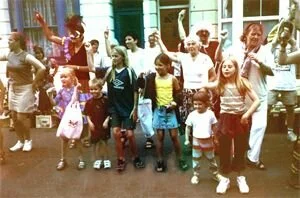 Line dancing in Coleman Street