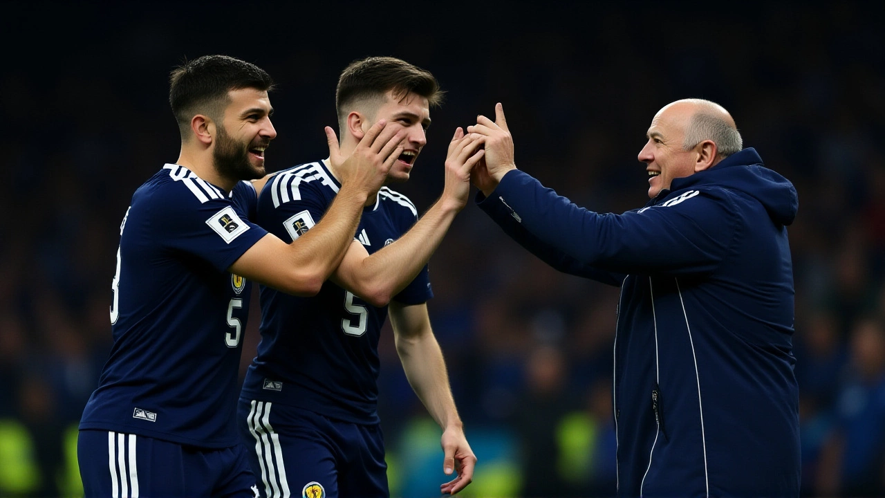 Scotland stun 10-man Denmark 4-2 to reach first World Cup since 1998